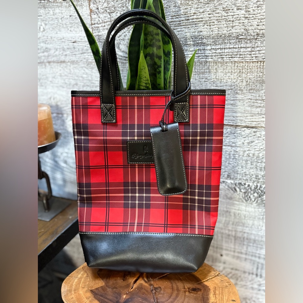 🏷 Barrington | NWOT Westport Wine Tote for Calgary Stampede - Red/Black Plaid